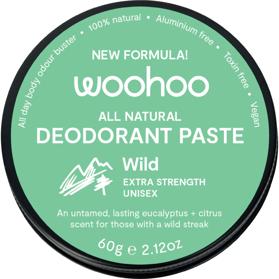 Woohoo Body Wild Extra Strength deodorant paste tin aluminium free natural deodorant Australia strong odour protection