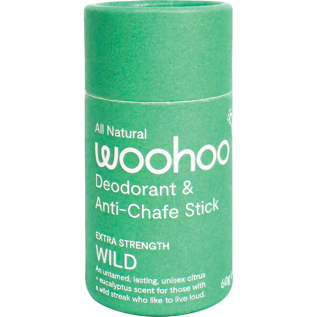 Woohoo Body Wild Extra Strength natural deodorant stick aluminium free deodorant Australia strong odour protection