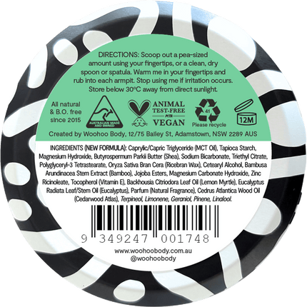 Woohoo Body - Deodorant Paste Tin Wild Extra Strength
