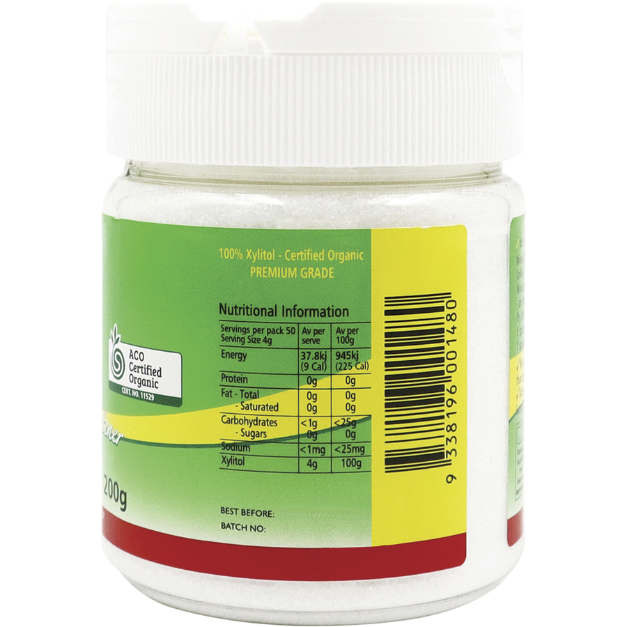 Nirvana Organics xylitol refillable shaker in sleek design