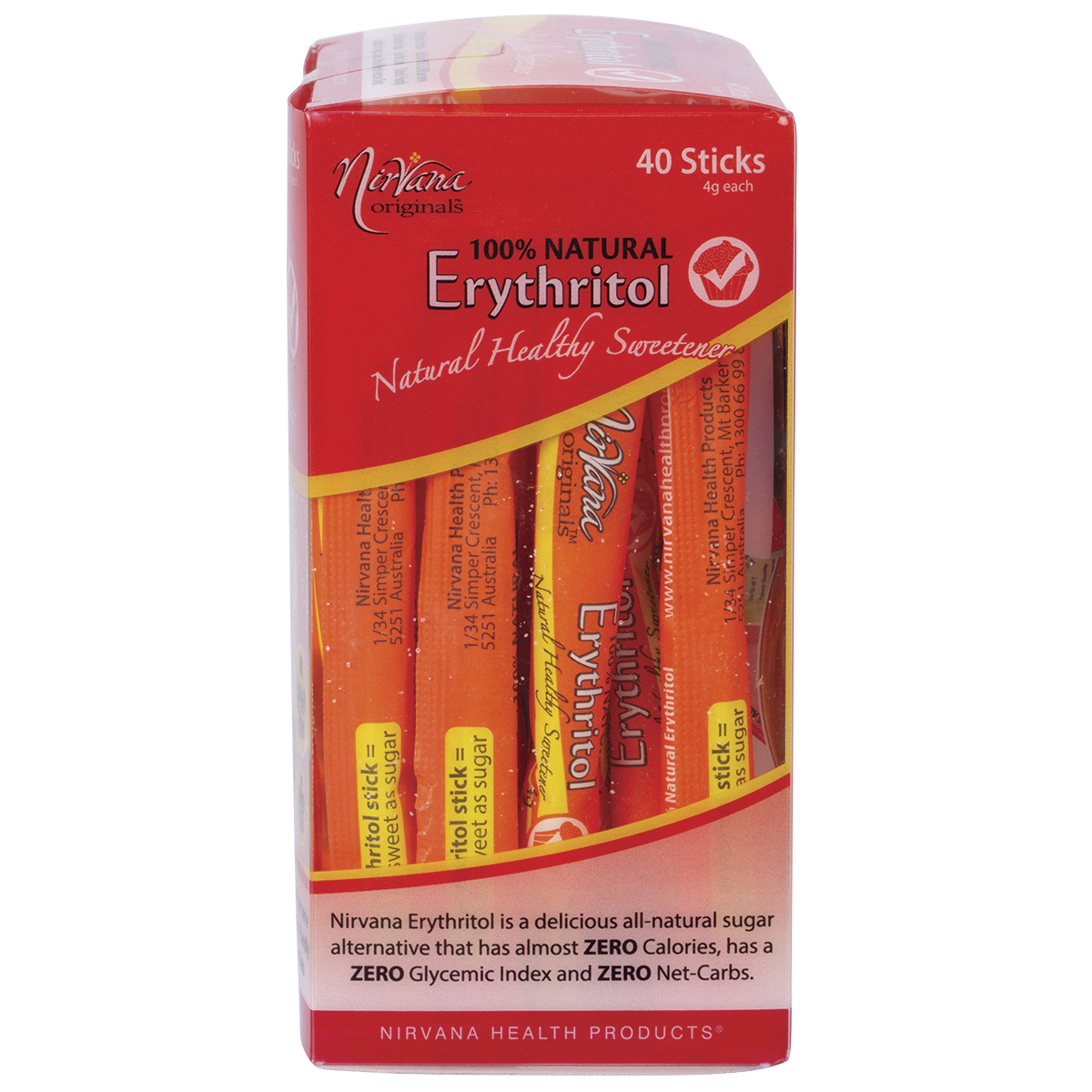 Erythritol 100% Natural Sticks