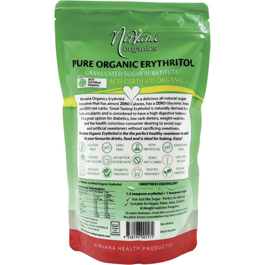 Nirvana Organics Erythritol Pure Organic 1 lb bag