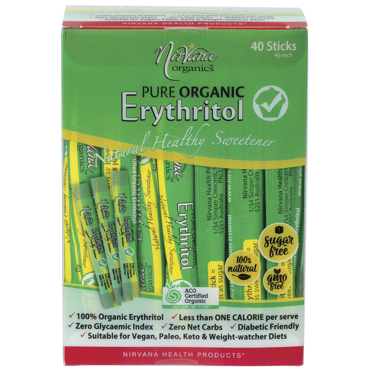 Erythritol Pure Organic Sticks