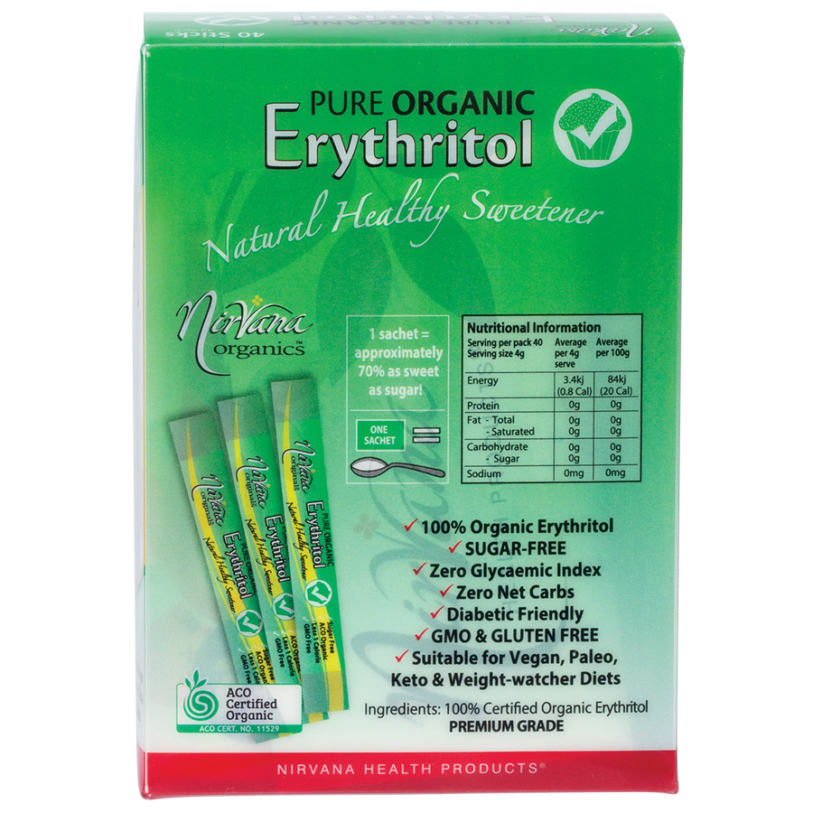 Nirvana Organics erythritol pure organic sticks pack