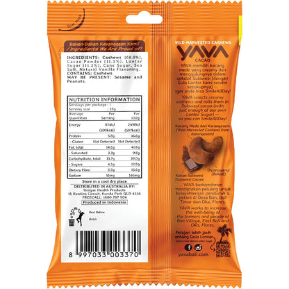 YAVA Wild-Harvested Cashews Cacao 10x35g