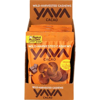 YAVA Wild-Harvested Cashews Cacao 10x35g
