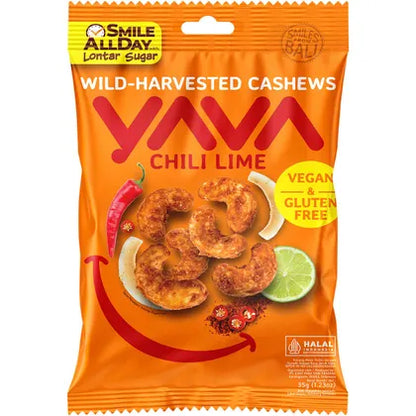 YAVA Wild-Harvested Cashews Chili Lime 10x35g