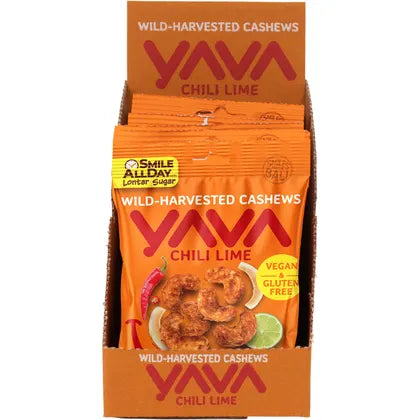 YAVA Wild-Harvested Cashews Chili Lime 10x35g