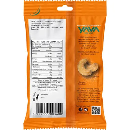 YAVA Wild-Harvested Cashews Sea Salt 10x35g
