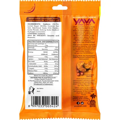 YAVA Wild-Harvested Cashews Sweet & Spicy 10x35g