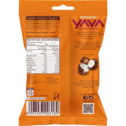YAVA Popcorn Chocolate Peanut 60g x 12