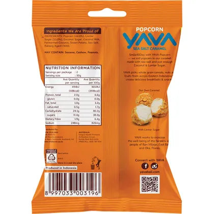 YAVA Popcorn Sea Salt Caramel 60g x 12
