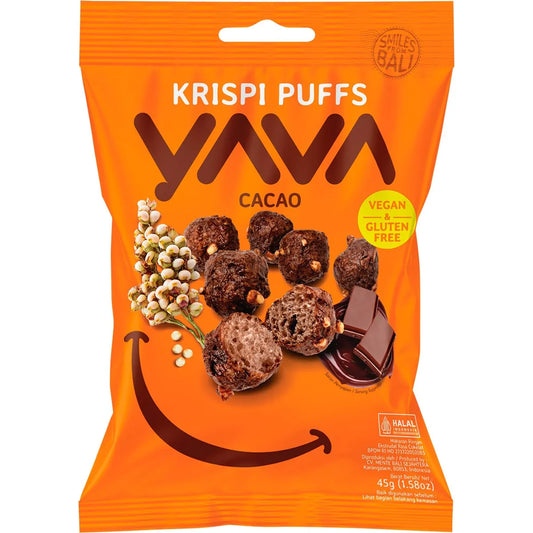 YAVA Krispi Puffs Cacao 45g x 12