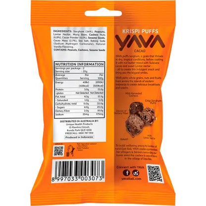 YAVA Krispi Puffs Cacao 45g x 12