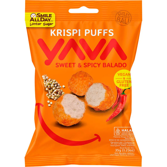 YAVA Krispi Puffs Sweet & Spicy Balado 35g x 12
