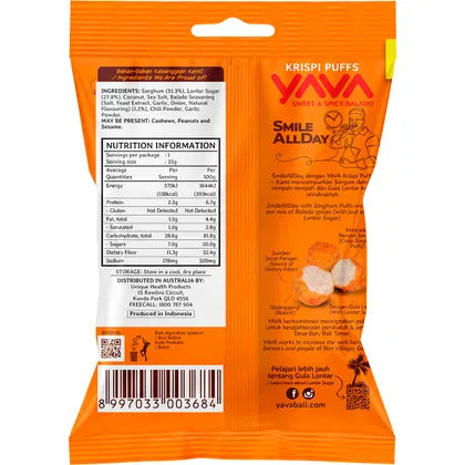 YAVA Krispi Puffs Sweet & Spicy Balado 35g x 12