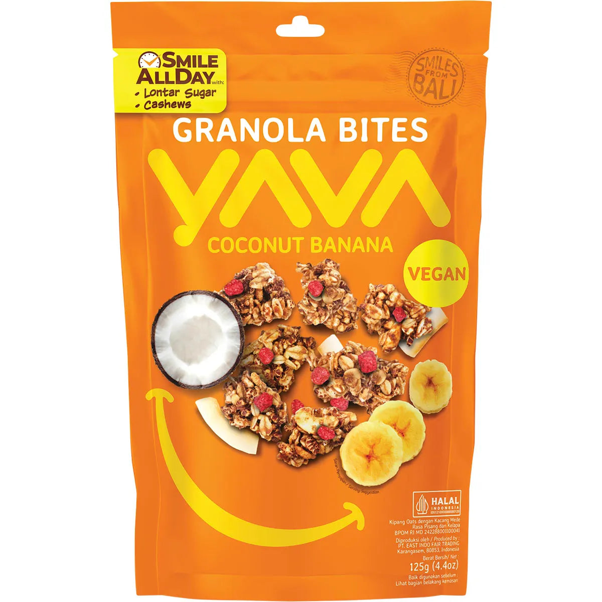 YAVA Granola Bites Coconut Banana 125g