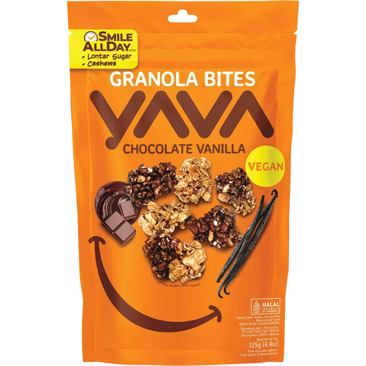 YAVA Granola Bites Chocolate Vanilla 125g