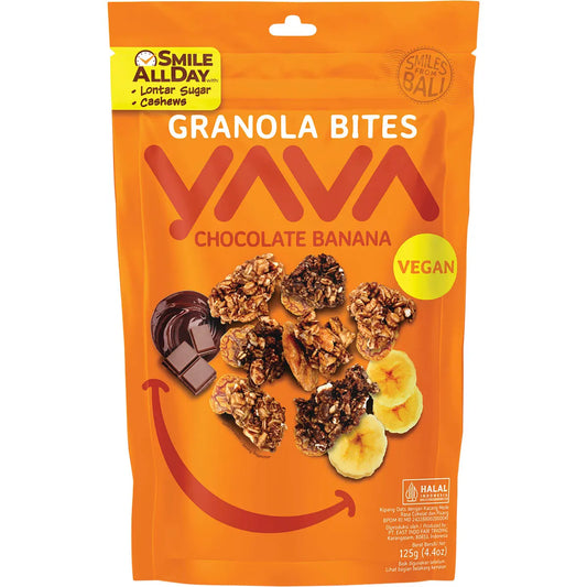 YAVA Granola Bites Chocolate Banana 125g