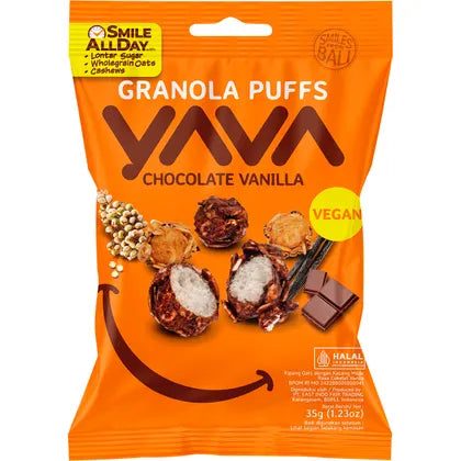 YAVA Granola Puffs Chocolate Vanilla 35g x 12