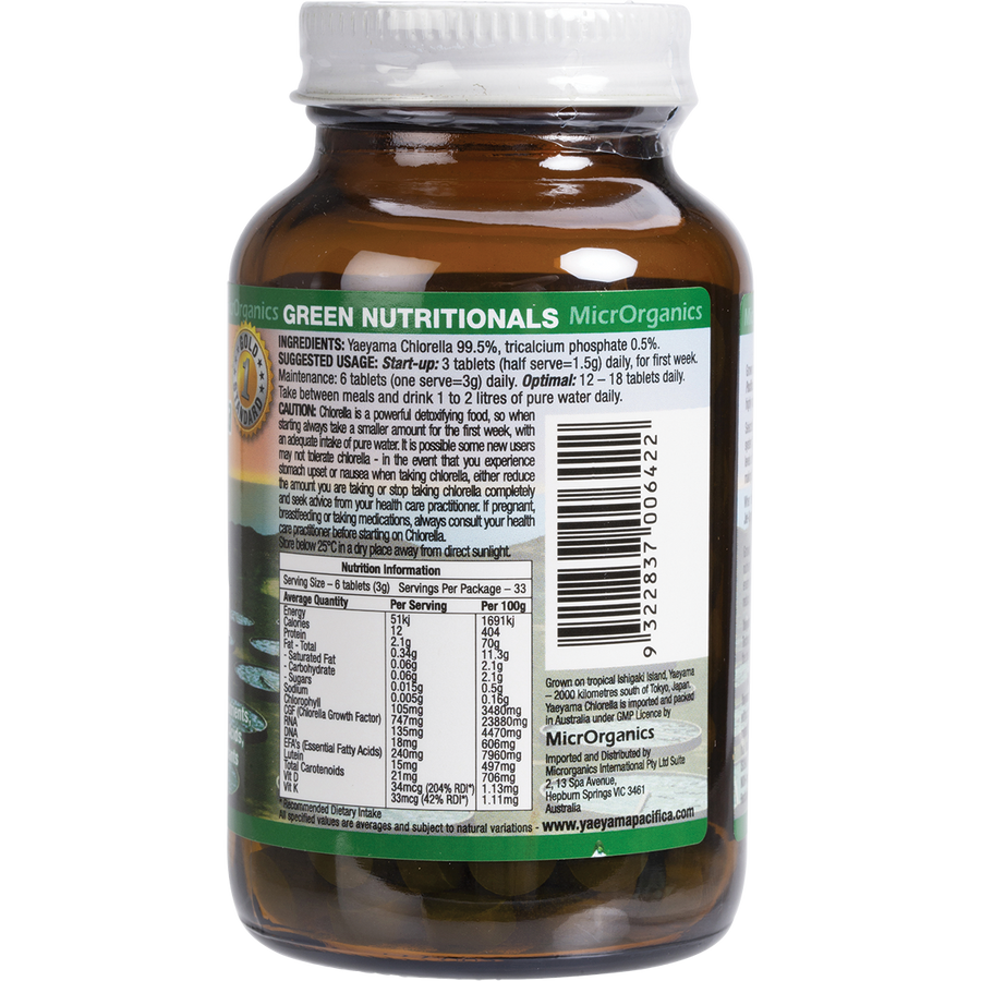 Yaeyama Pacifica Chlorella Tablets 500mg