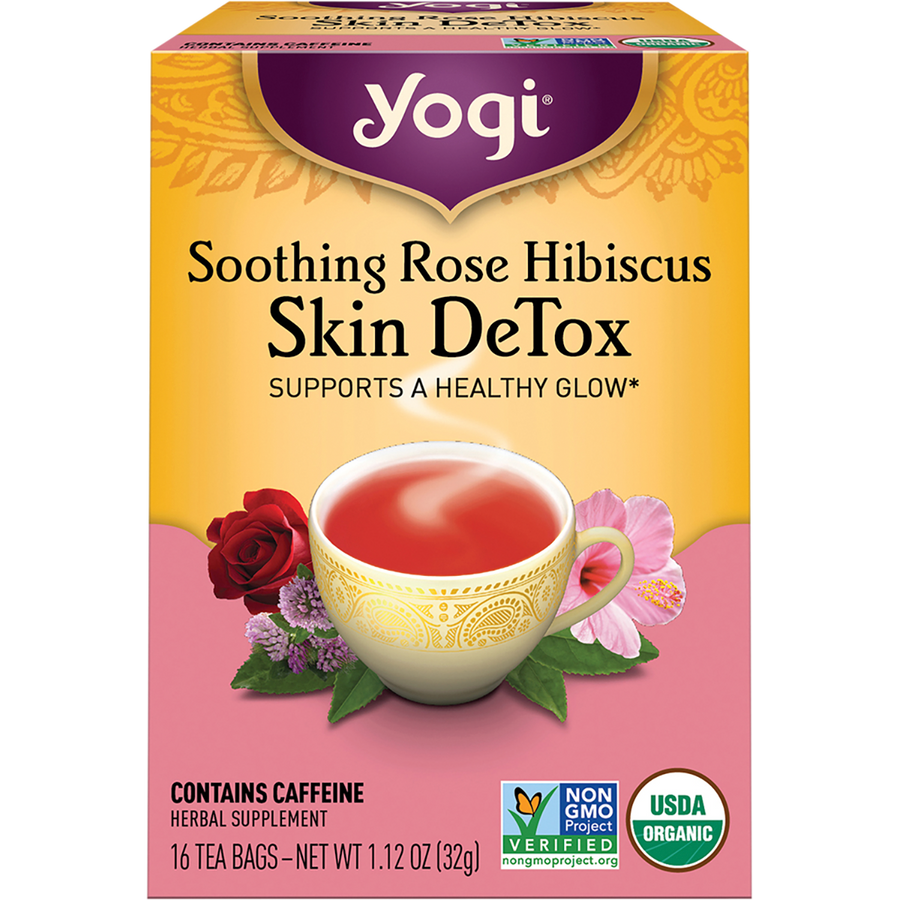 Herbal Tea Bags Rose Hibiscus Skin DeTox