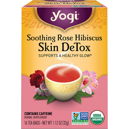 Herbal Tea Bags Rose Hibiscus Skin DeTox