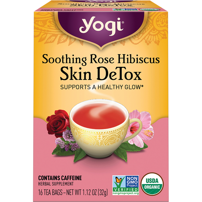 Herbal Tea Bags Rose Hibiscus Skin DeTox