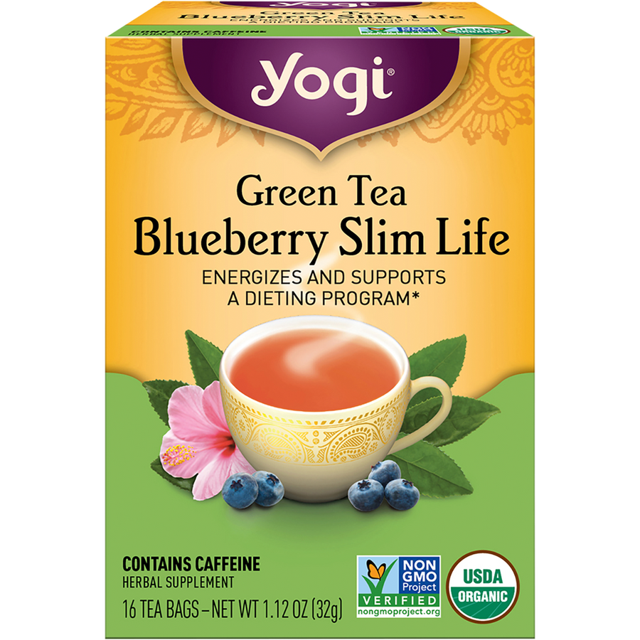 Herbal Tea Bags Green Tea Blueberry Slim Life