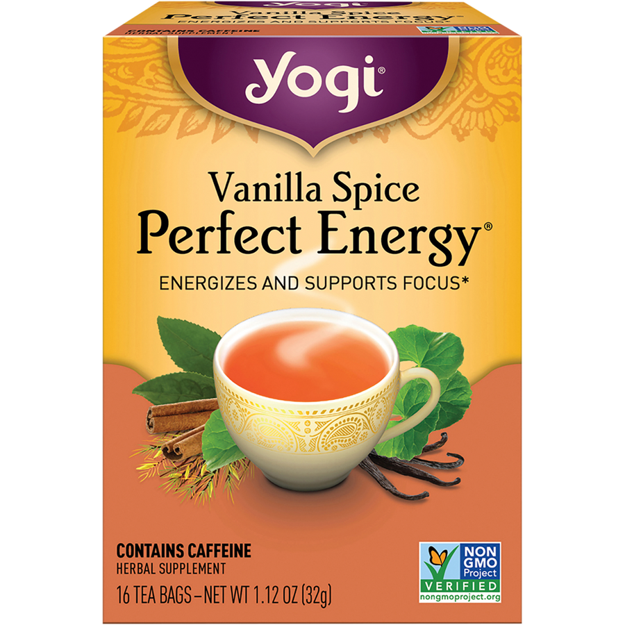 Herbal Tea Bags Vanilla Spice Perfect Energy
