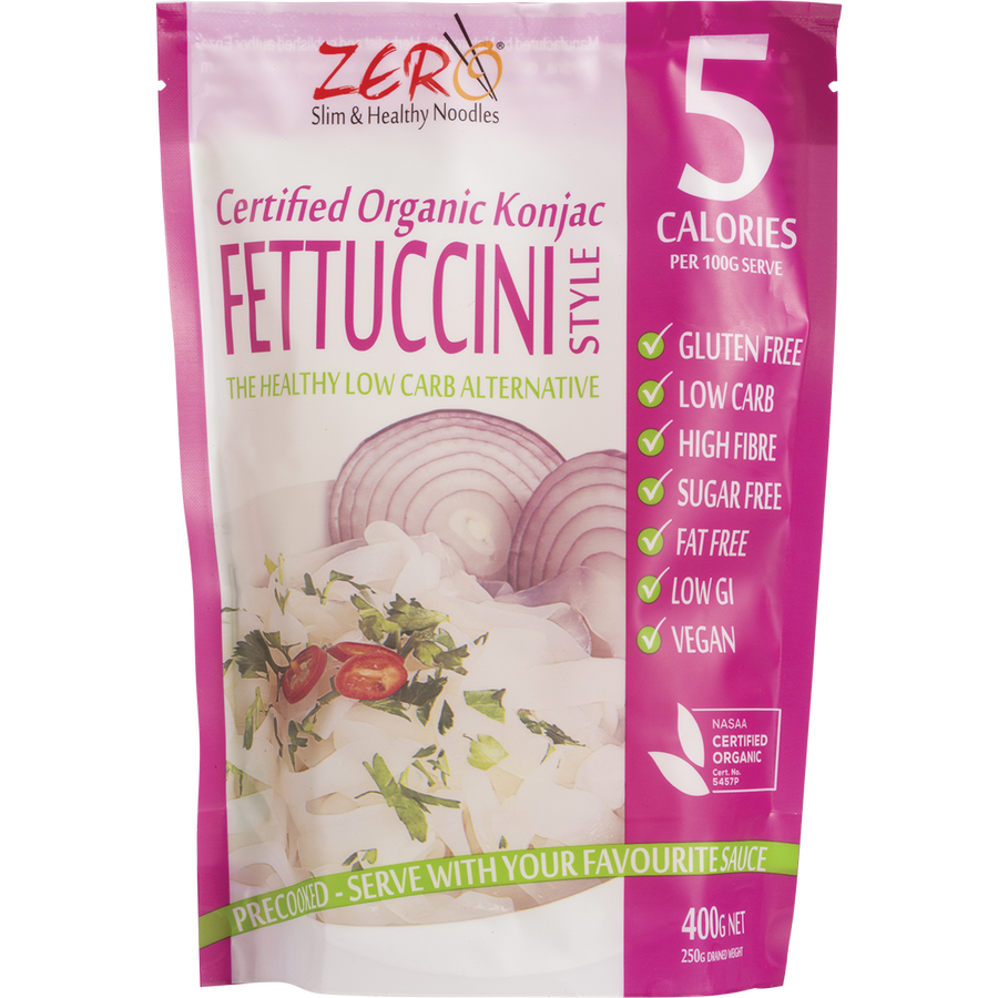 Certified organic zero slim healthy konjac fettuccini