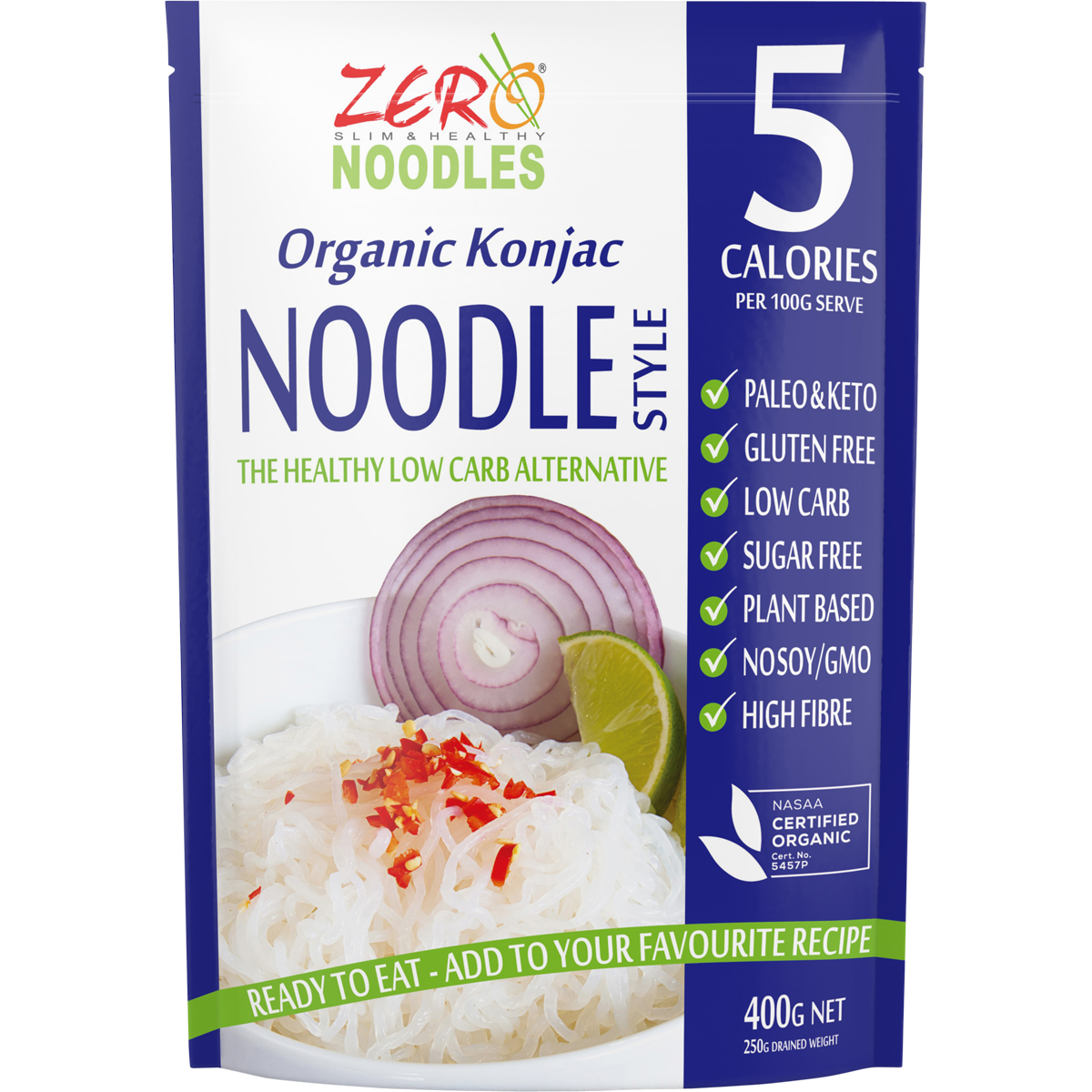 Certified Organic Konjac Noodles Style