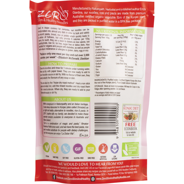 Certified Organic Konjac Rice Style
