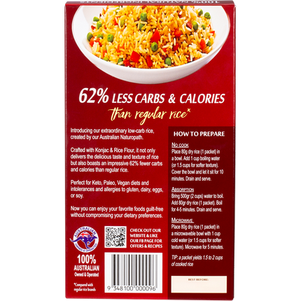 Zero slim & healthy low carb rice package front view