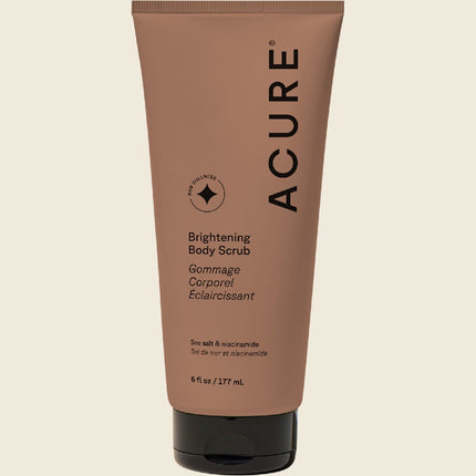 Acure Brightening Body Scrub 177ml, front of pack