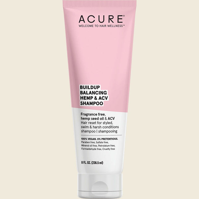 Acure Buildup Balancing Hemp & ACV Shampoo 236ml, front of pack