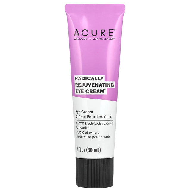 Acure Radically Rejuvenating Eye Cream 30ml, tube front view