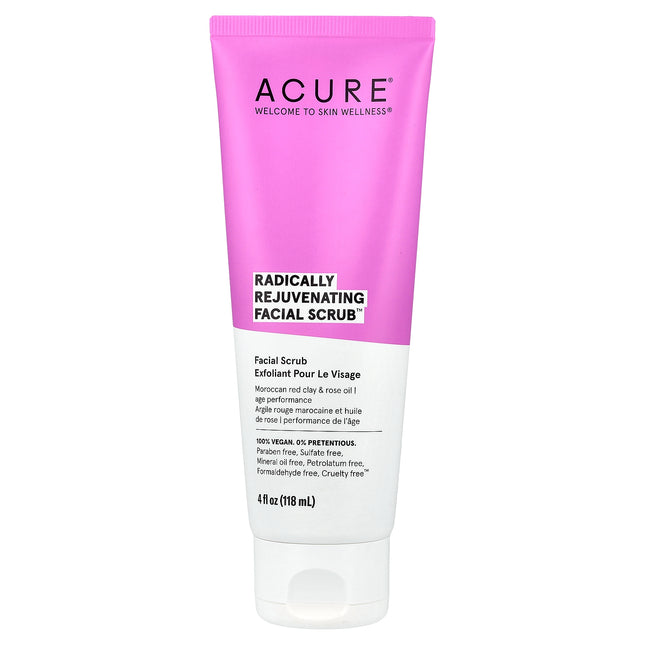 Acure Radically Rejuvenating Facial Scrub 118ml, front of pack