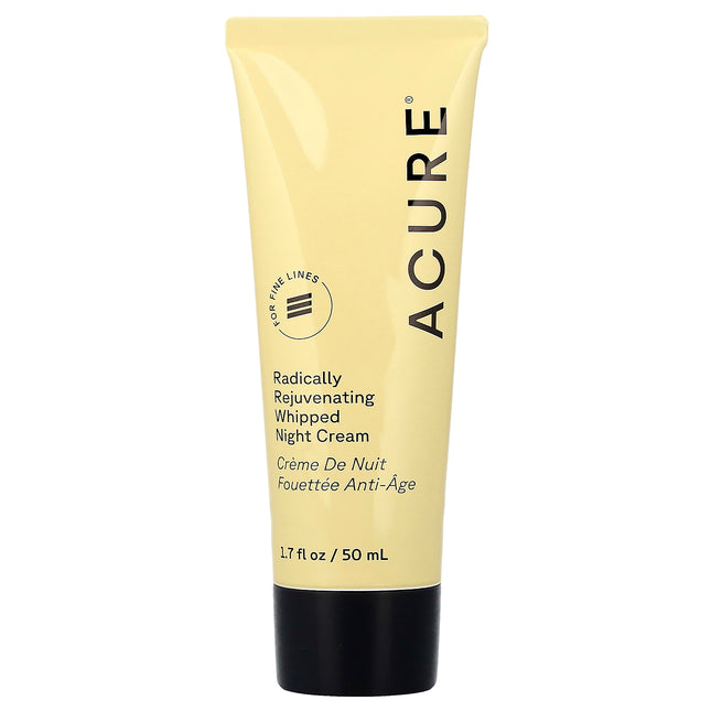 Acure Radically Rejuvenating Whipped Night Cream 50ml, tube front view