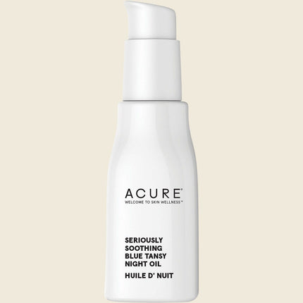 Acure Seriously Soothing Blue Tansy Night Oil 30ml, bottle front view
