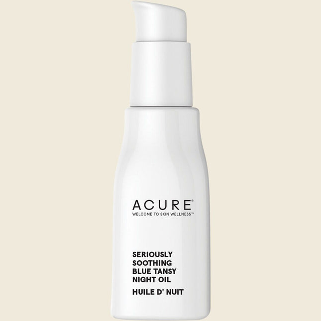 Acure Seriously Soothing Blue Tansy Night Oil 30ml, bottle front view