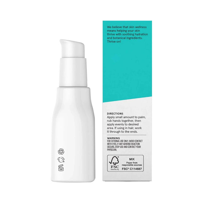Acure The Essentials Moroccan Argan Oil 30ml, bottle and box back with directions