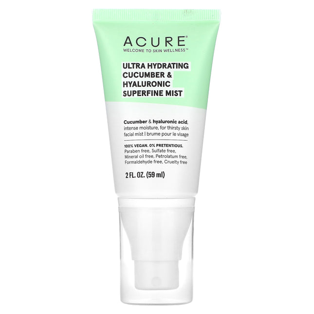Acure Ultra Hydrating Cucumber & Hyaluronic Cooling Mist 59ml, front of pack