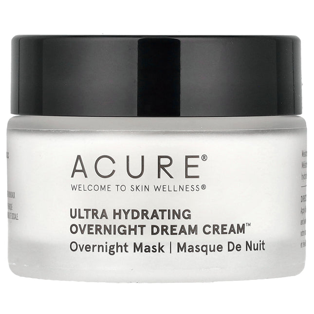 Acure Ultra Hydrating Overnight Dream Cream 50ml, jar front view