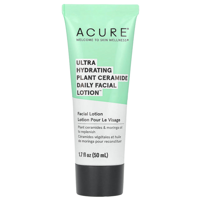 Acure Ultra Hydrating Plant Ceramide Daily Facial Lotion 50ml, tube front view