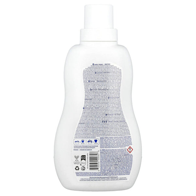 ATTITUDE, Laundry Detergent, Wildflowers, 35.5 fl oz (1.05 l)  - back label with ingredients