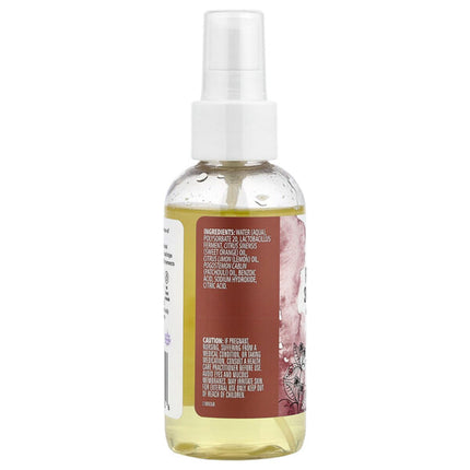 Aura Cacia, Aromatherapy Mist, Patchouli & Sweet Orange, 4 fl oz (118 ml)  - back label with ingredients
