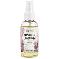 Aura Cacia, Aromatherapy Mist, Patchouli & Sweet Orange, 4 fl oz (118 ml)  - front of pack