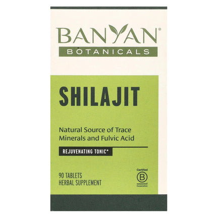 Banyan Botanicals Shilajit 90 Tablets 300 mg - front of bottle