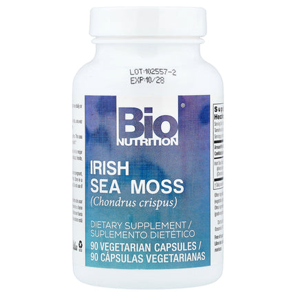 Bio Nutrition Irish Sea Moss 750 mg 90 vegetarian capsules bottle